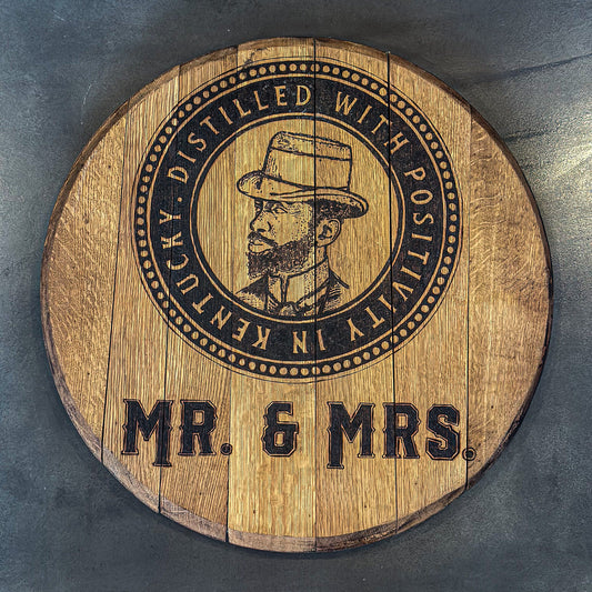 Hand Carved MMBC Barrel Head signed by Russ Smith